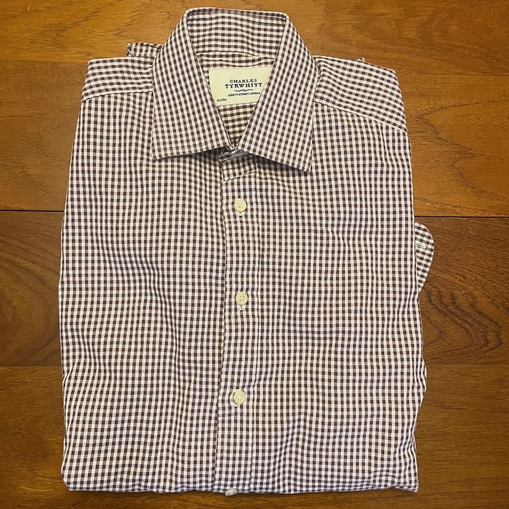 Charles Tyrwhitt Purple Check Dress Shirt